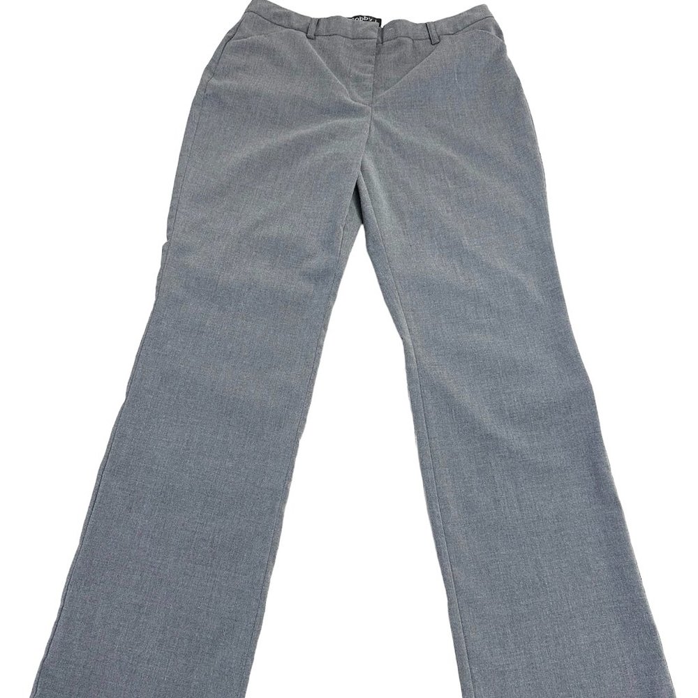 Bobby J Women/Junior Dress Pants Gray Size 9/10 with Pockets, Pre-owned